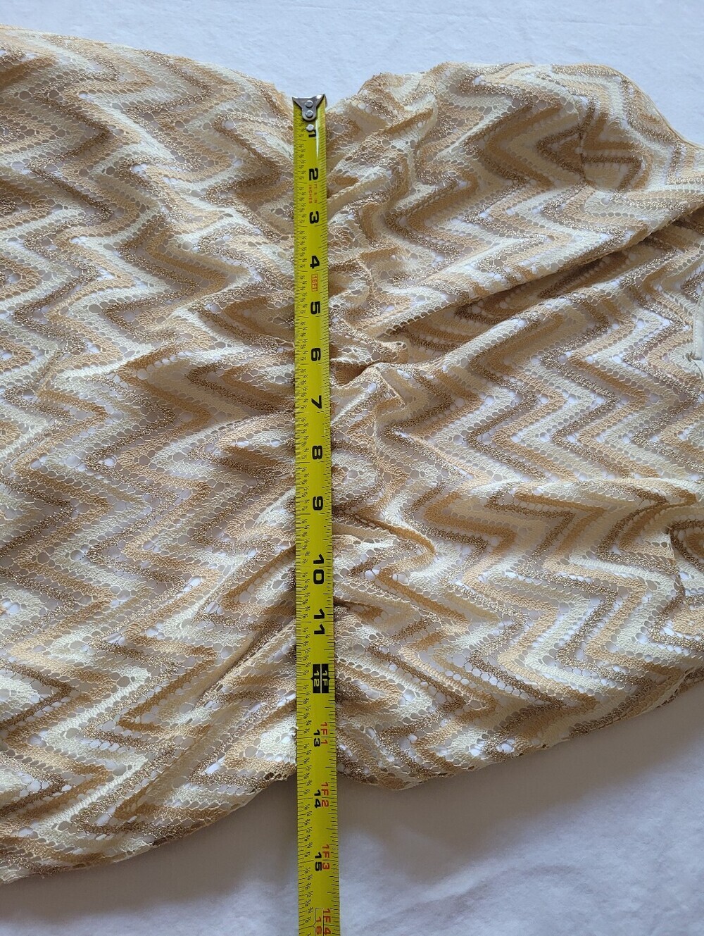 Lilly Pulitzer Women’s Cream Zigzag Crochet Slip Dress Size L - Picture 6 of 7